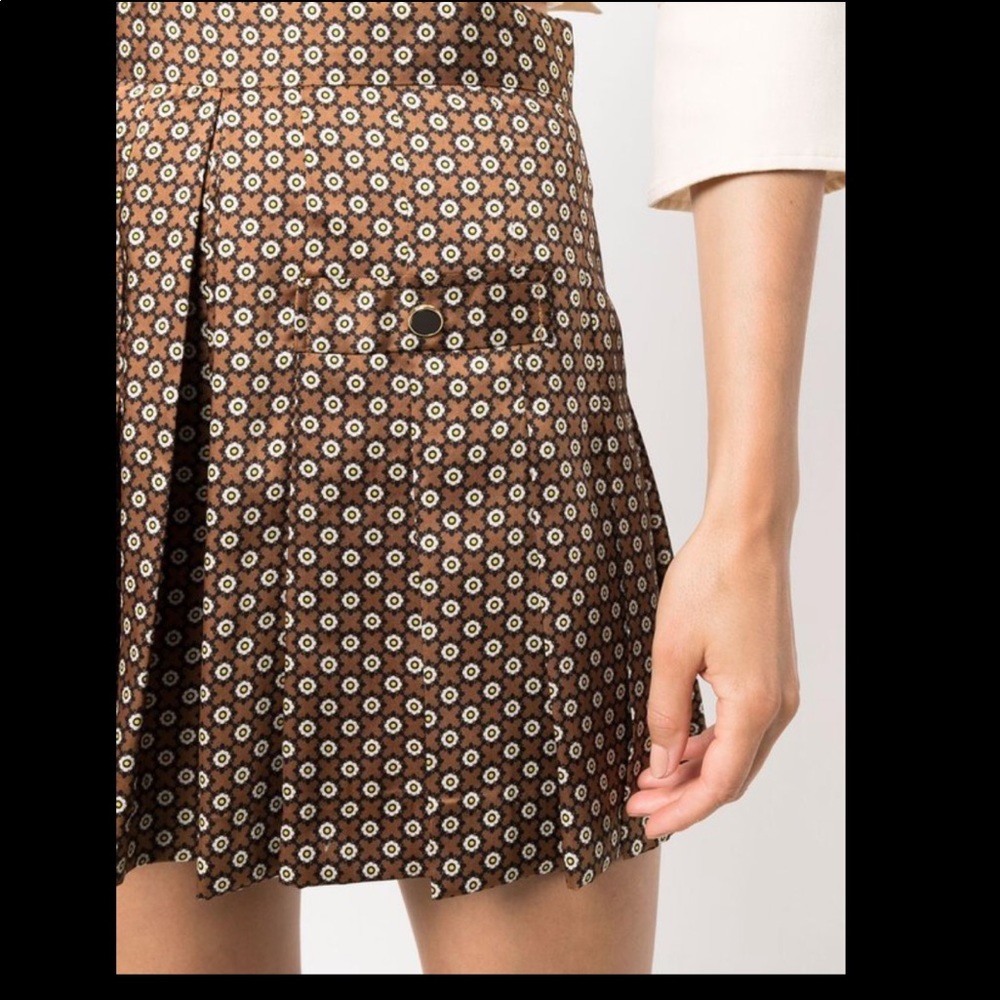 NWT Sandro geometric pleated skirt/shorts